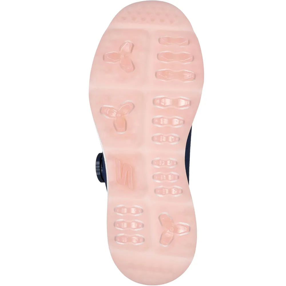 Skechers Elite 5 Slip-Ins Ladies Spikeless Waterproof Shoes -  Navy/Pink Built to Perform