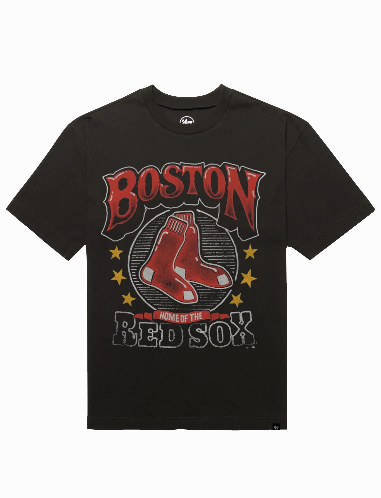 Boston Red Sox '47 MLB Throwback Vintage Foundation T-Shirt - Carbonite