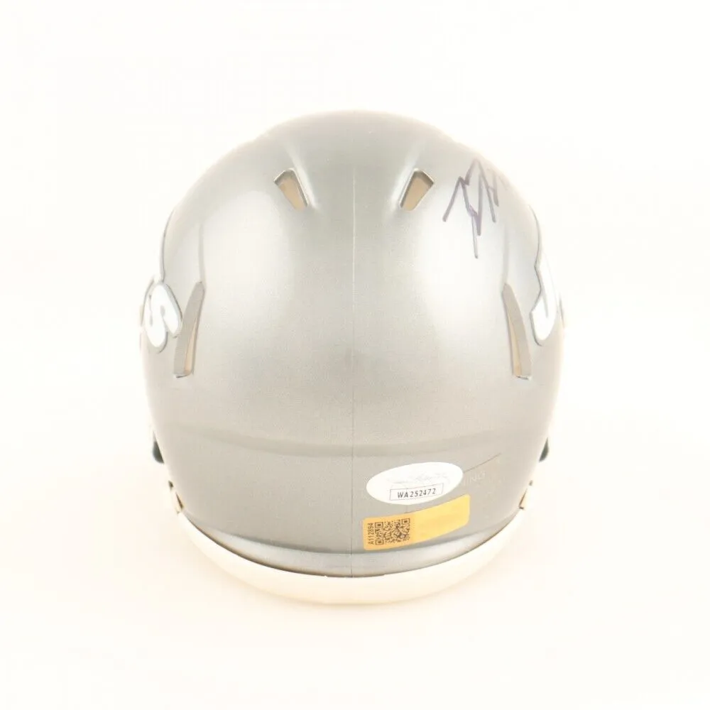 Braxton Berrios Signed New York Jets Flash Speed Mini Helmet (JSA & Players Ink)
