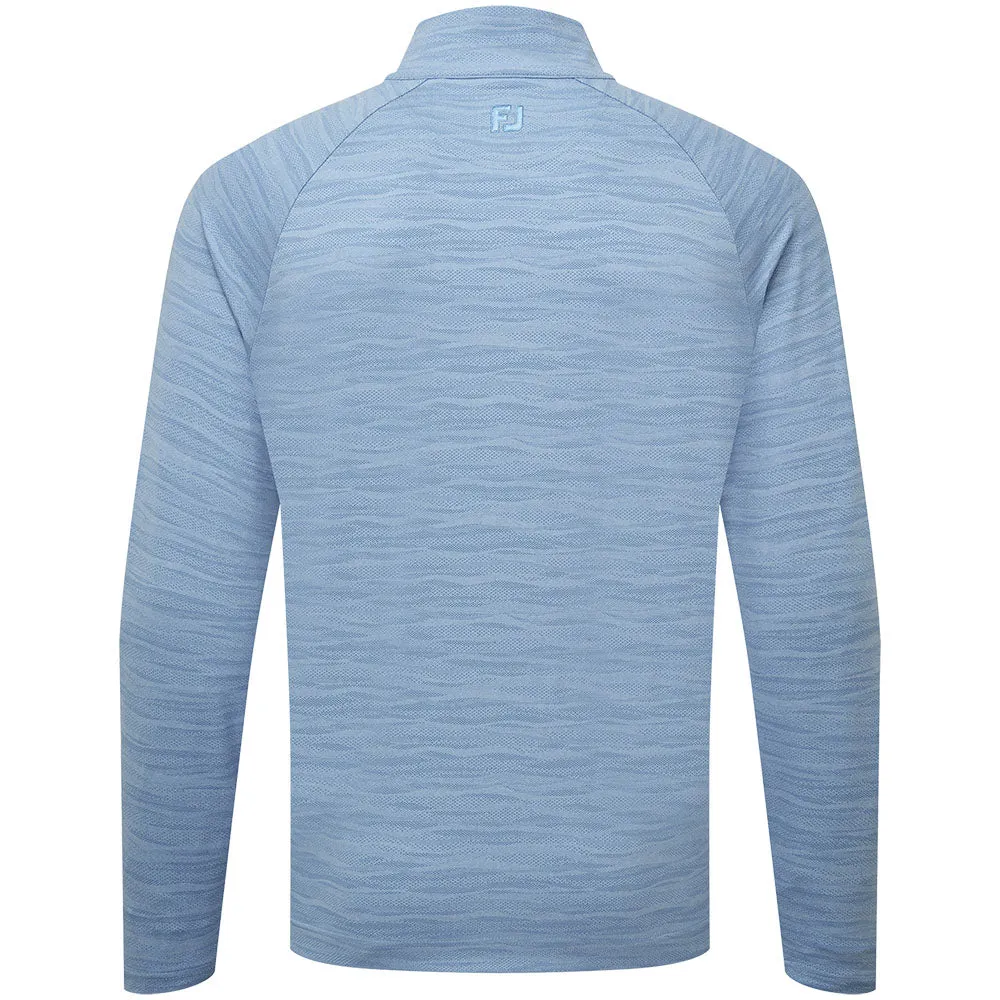 Walk with Purpose Footjoy Wave Jacquard Chill-Out Pullover - Blue Jay