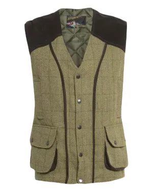 Bronte Derby Tweed Field Waistcoat Long Sleeve Casual Tops