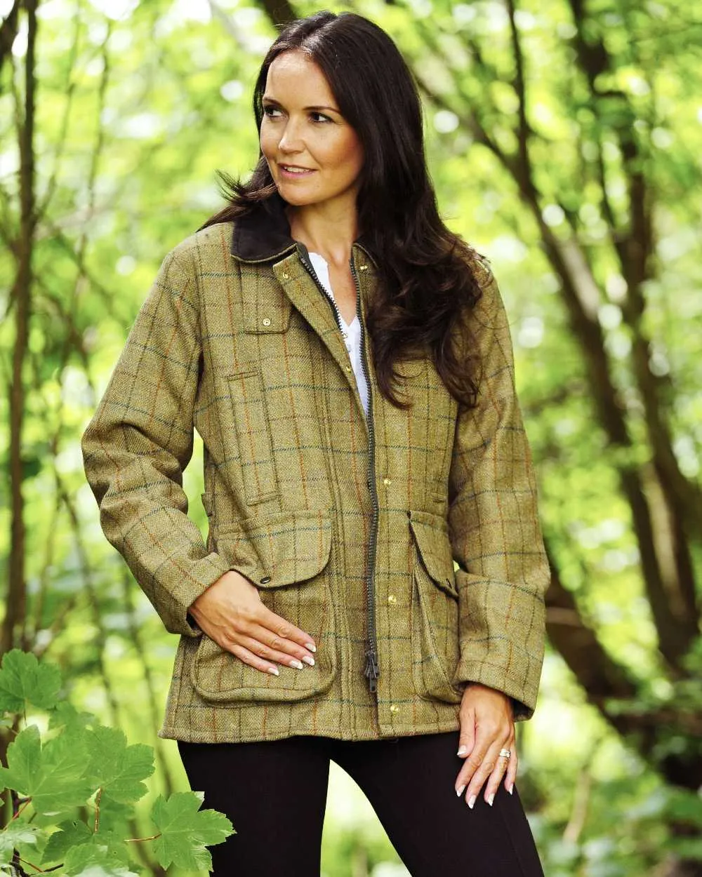 Bronte Ladies Crompton Tweed Field Coat Dog Walking Waterproof Jackets