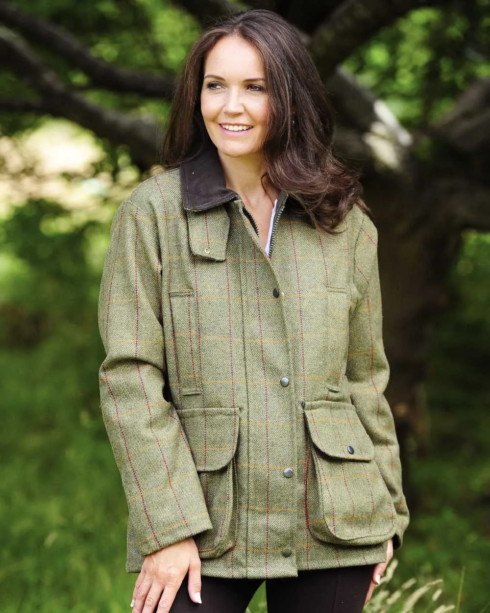 Bronte Ladies Crompton Tweed Field Coat Dog Walking Waterproof Jackets