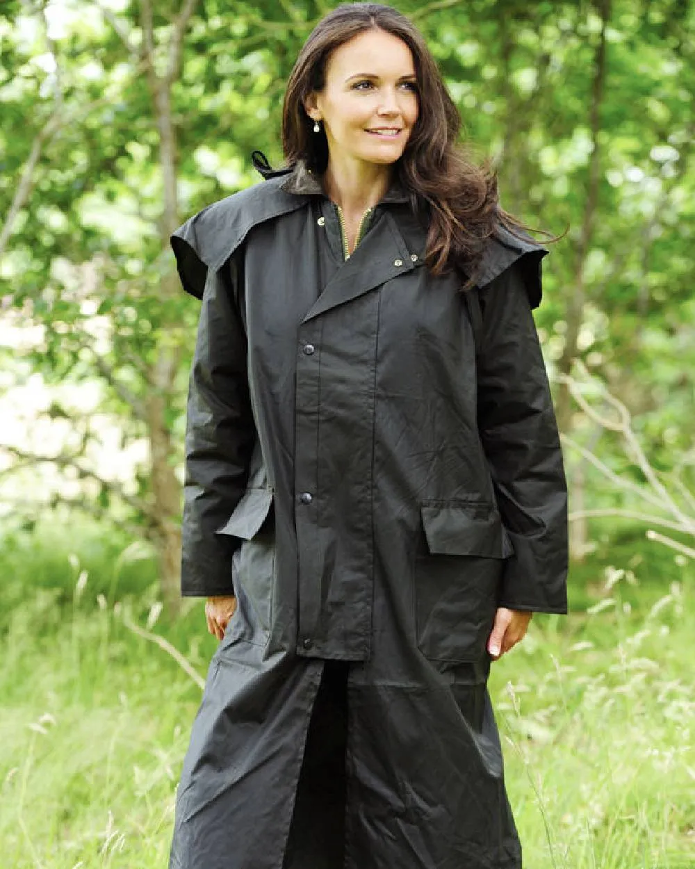 Bronte Long Wax Cotton Coat Men's Jackets and Coats