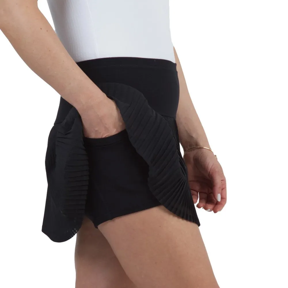 Black Friday Deal Ibkul Women'S 13" Solid Mesh Golf Skort - Black