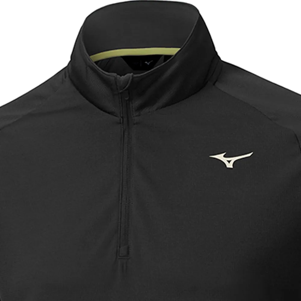 All Eyes on You Limited Time Offer Mizuno Breath Thermo Drop 1/4 Zip Pullover - Black