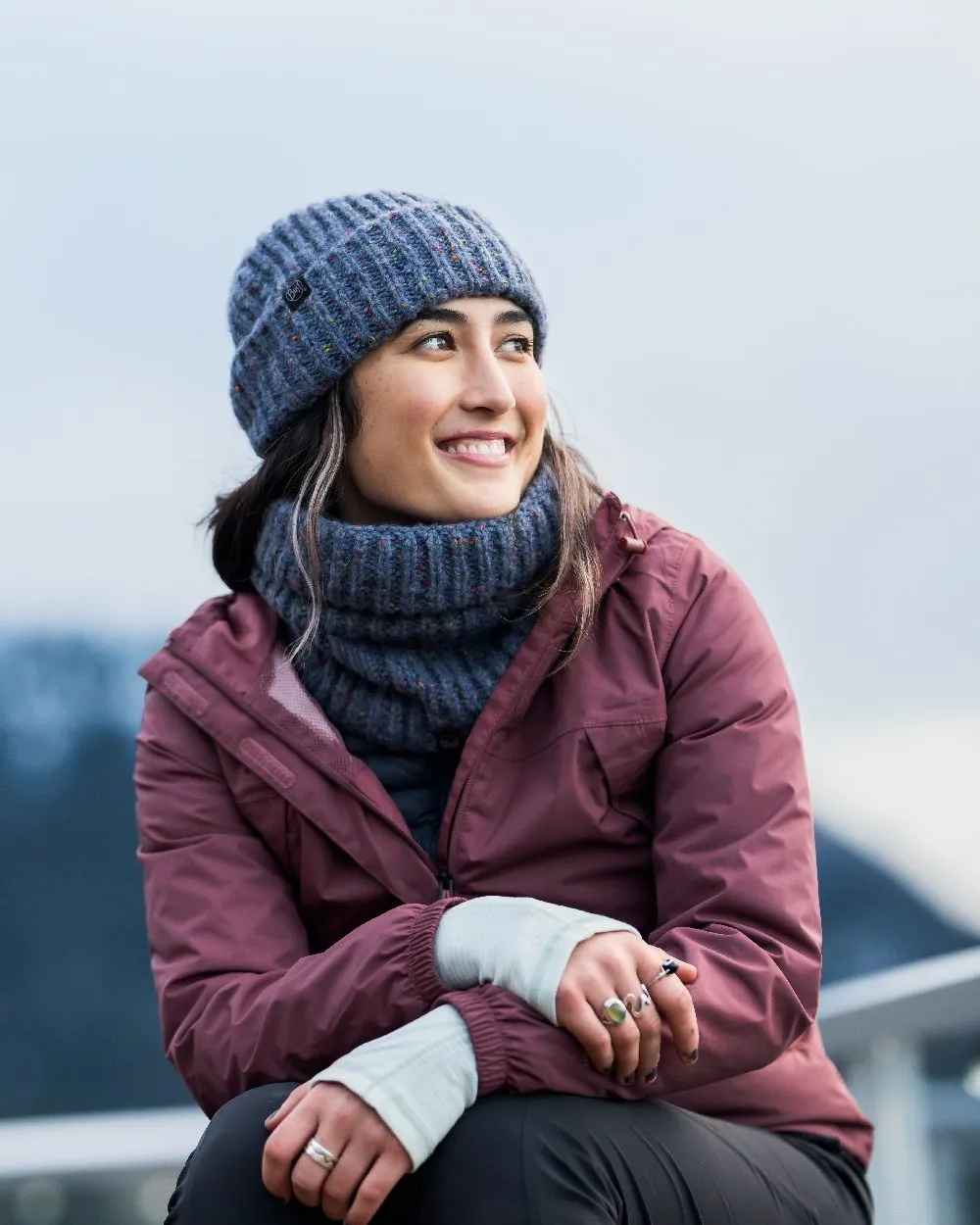 Buff Kim Knitted Fleece Neckwarmer Men's Hiking Hats