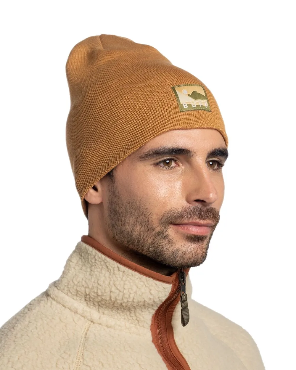 Buff Lilon Knitted Long Beanie Classic Country Hats