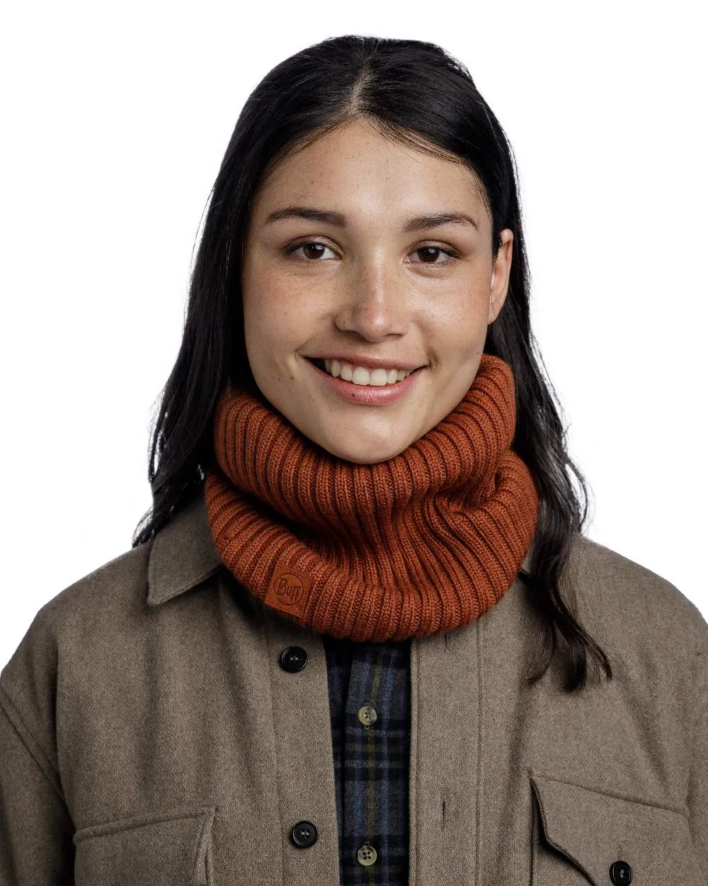 Buff Norval Merino Wool Knitted Neck Warmer Buff Neck Gaiter Men