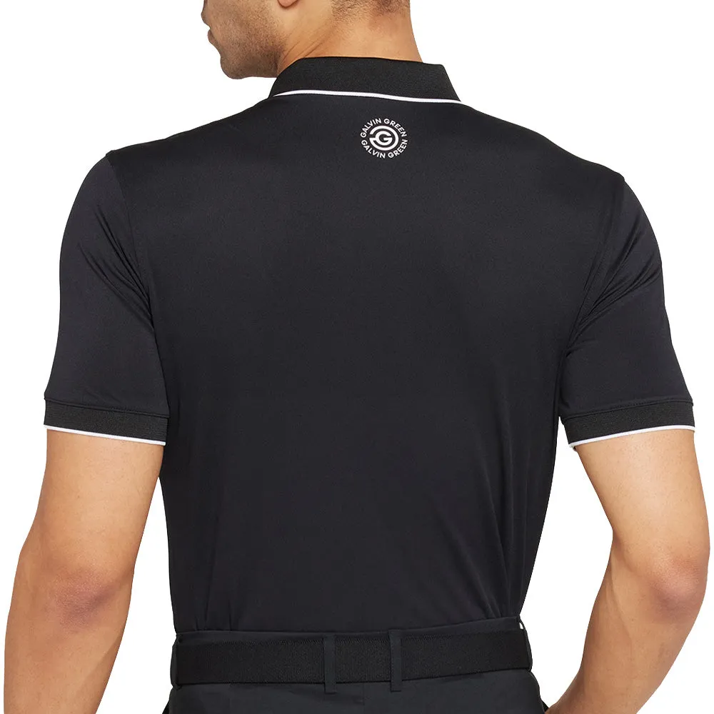 Galvin Green Marty Polo Shirt - Black Walk with Power