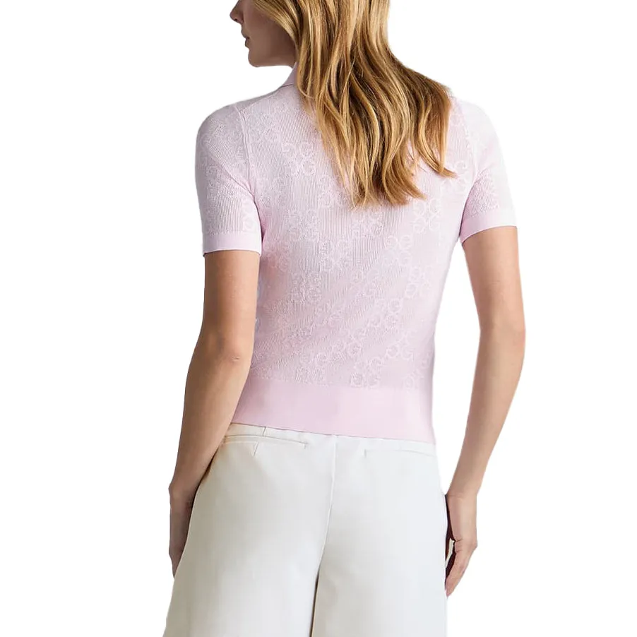 Rule the Streets Walk Tall G/Fore Women'S Pointelle G Golf Polo Shirt - Blush