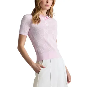 G/Fore Women'S Pointelle G Golf Polo Shirt - Blush Mother's Day Sale Chase What Moves You