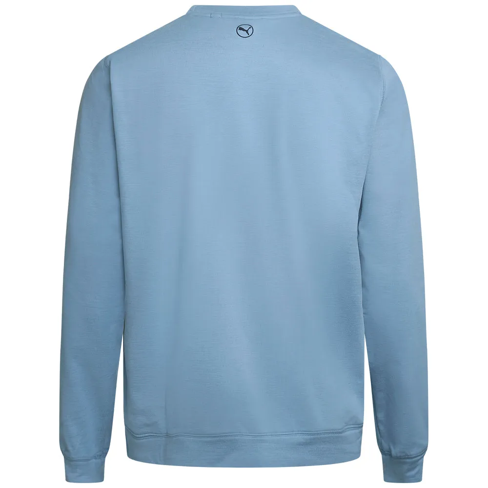 Puma Cloudspun Patch Crewneck Sweater - Zen Blue Heather Style Meets Power Never Just Walk