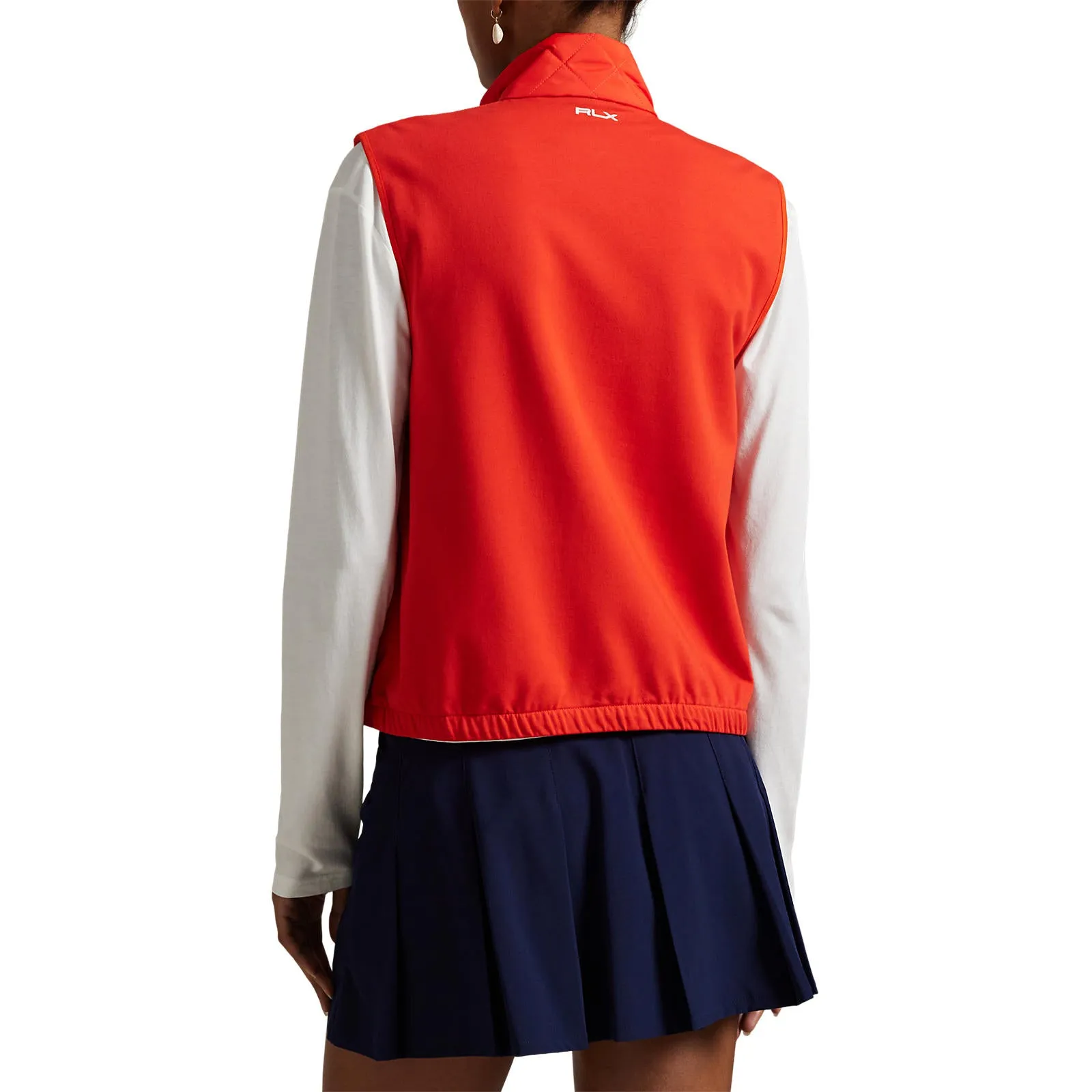 Rlx Ralph Lauren Women'S Quilted Hybrid Vest - Bright Poppy Holiday Sale