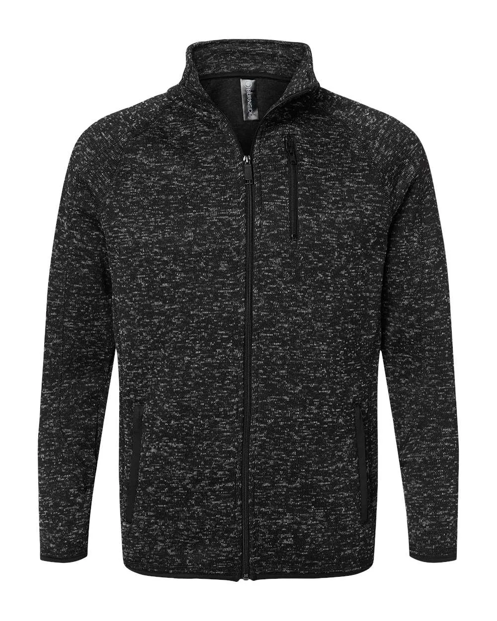 Burnside - Men'S Sweater Knit Jacket Feel the Energy Walk with Purpose