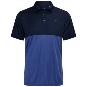Puma Pure 2.0 Colorblock Polo Shirt - Blue Crystal/Deep Navy Move Like You Mean It Stay in Motion