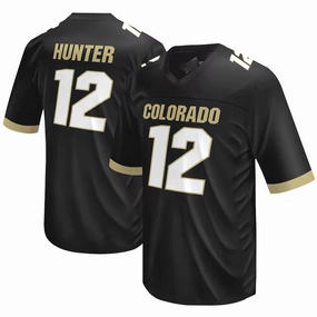 C.Buffaloes #12 Travis Hunter Original Retro Brand NIL Football Player Jersey  Black American College Jerseys