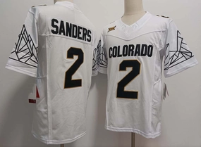 C.Buffaloes #2 Shedeur Sanders White Black 2024 Limited FUSE Football Stitched American College Jerseys