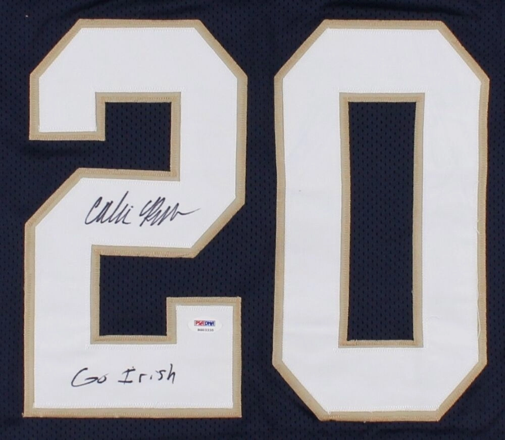 C.J. Prosise Signed Notre Dame Fighting Irish Jersey Inscribed "Go Irish" (PSA)