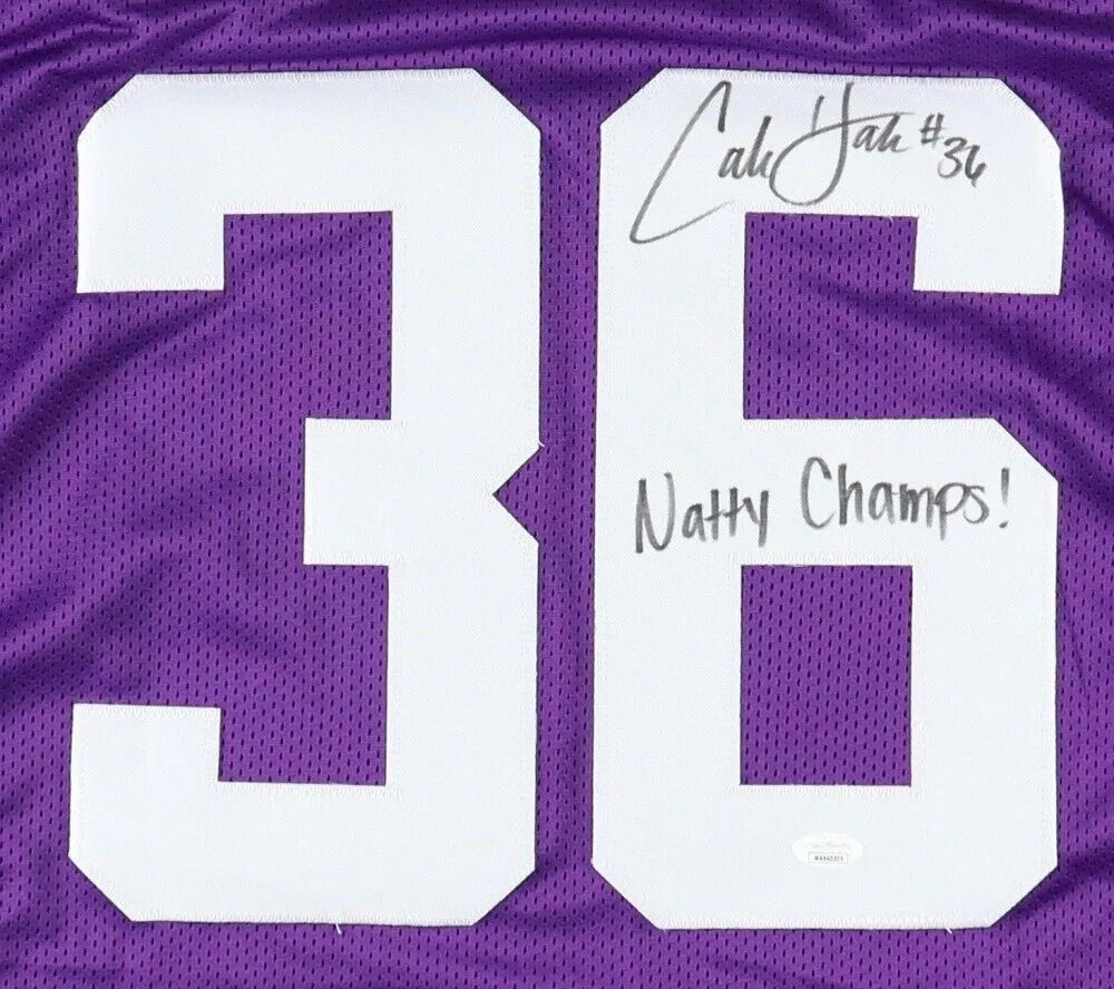 Cade York Signed LSU Tigers Jersey "Natty Champs" (JSA)) Cleveland Browns Kicker
