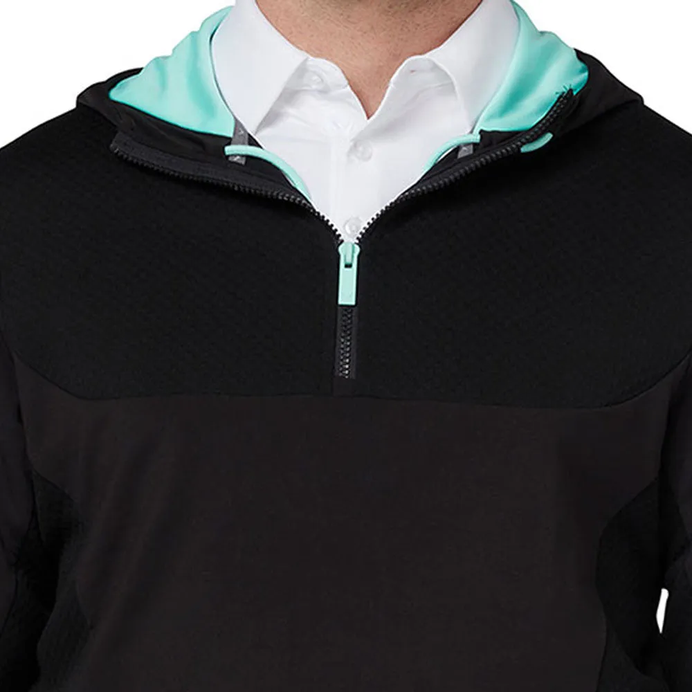 Callaway 1/4 Zip Mixed Media Technical Hoodie - Caviar Walk with Power