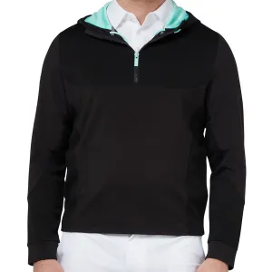 Callaway 1/4 Zip Mixed Media Technical Hoodie - Caviar Special Offer
