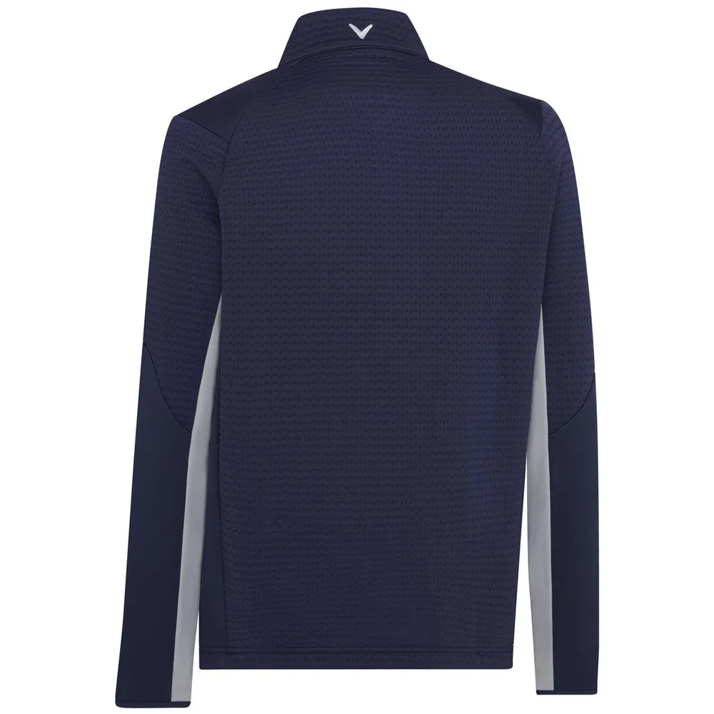 Callaway 1/4 Zip Textured Pullover - Peacoat Push Beyond Limits