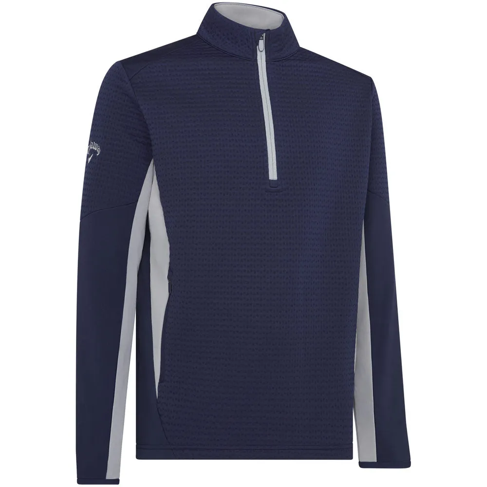 Callaway 1/4 Zip Textured Pullover - Peacoat Sweetest Day Sale