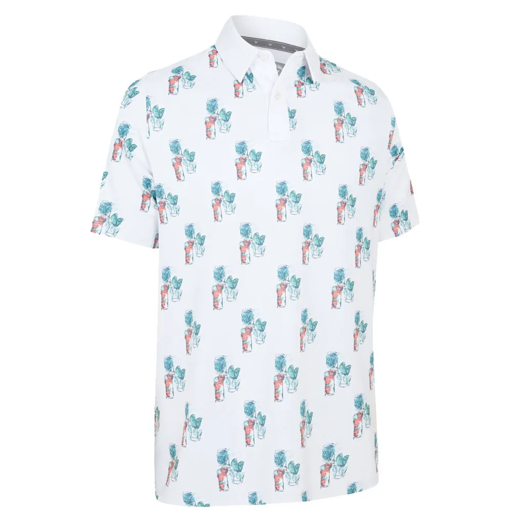 Callaway 19Th Hole Polo Shirt - Bright White Confidence Starts Here