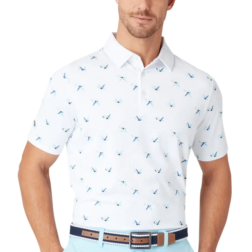 Callaway All Over Birdie Polo Shirt - Bright White Empower Your Journey Own Every Step