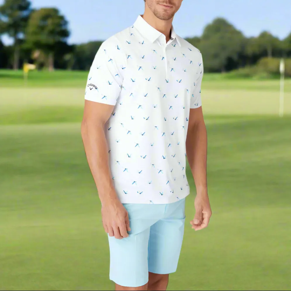 Labor Day Sale Callaway All Over Birdie Polo Shirt - Bright White