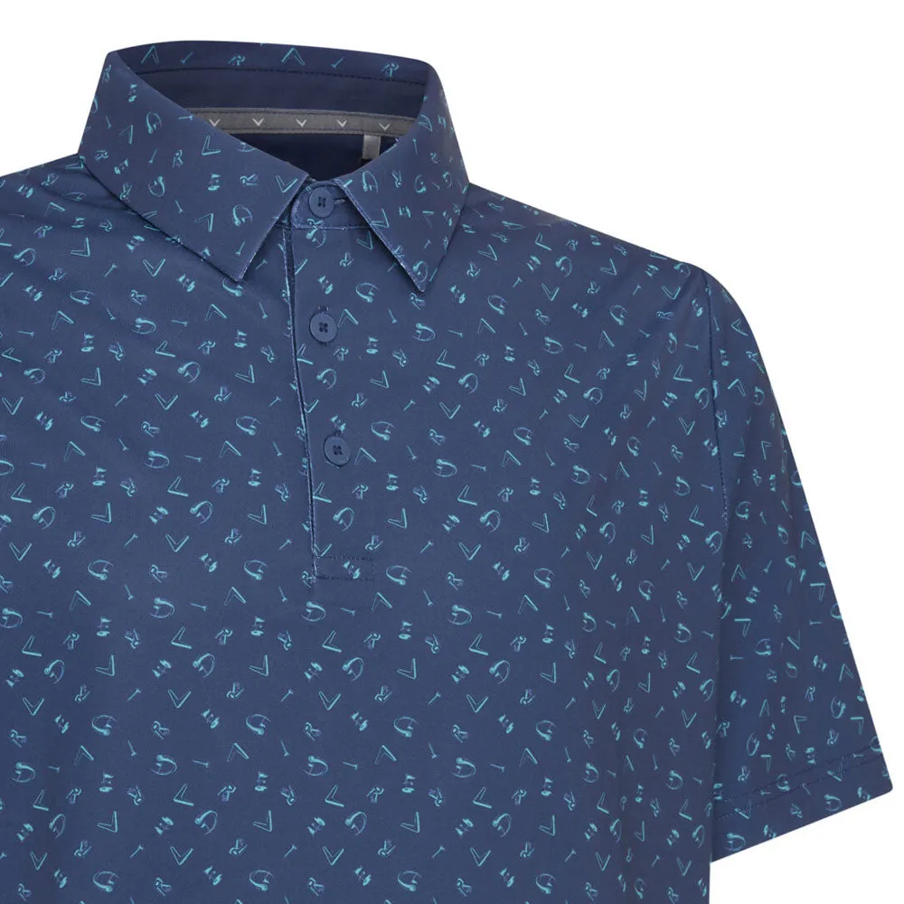 Big Savings Callaway All Over 'Drive' Polo Shirt - Peacoat