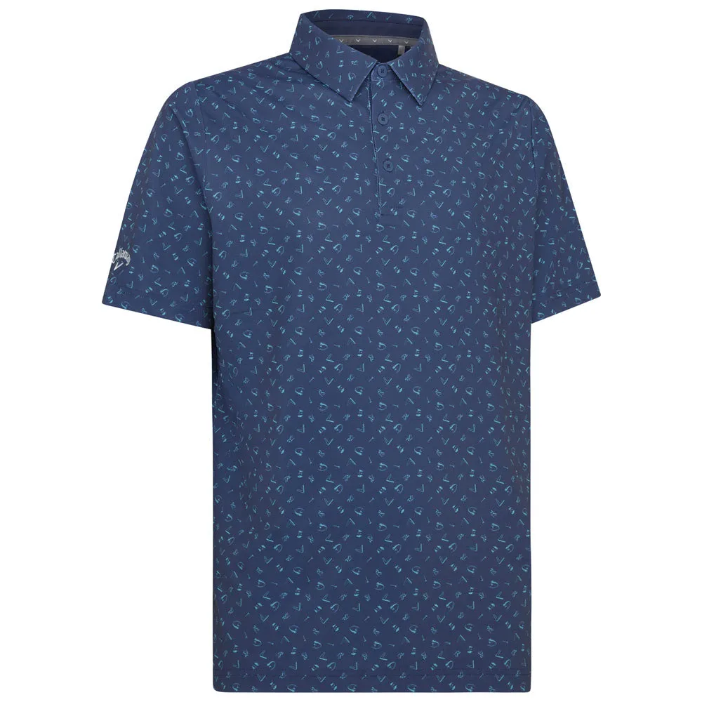 Callaway All Over 'Drive' Polo Shirt - Peacoat Chase What Moves You All Eyes on You
