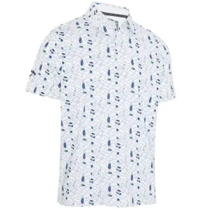 Black Friday Deal Gear Up and Go Callaway All Over Essential Print Polo Shirt - Bright White