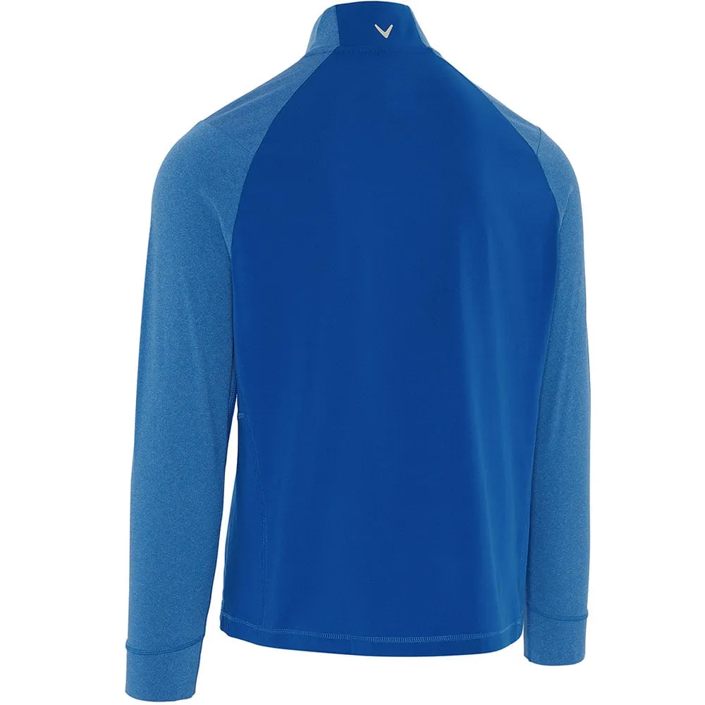 Callaway Aquapel Mixed Media 1/4 Zip Pullover - Light Lapis/Heather Style Meets Power Hit Your Next Level