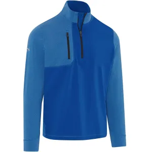 Callaway Aquapel Mixed Media 1/4 Zip Pullover - Light Lapis/Heather Loud Looks, Smooth Moves
