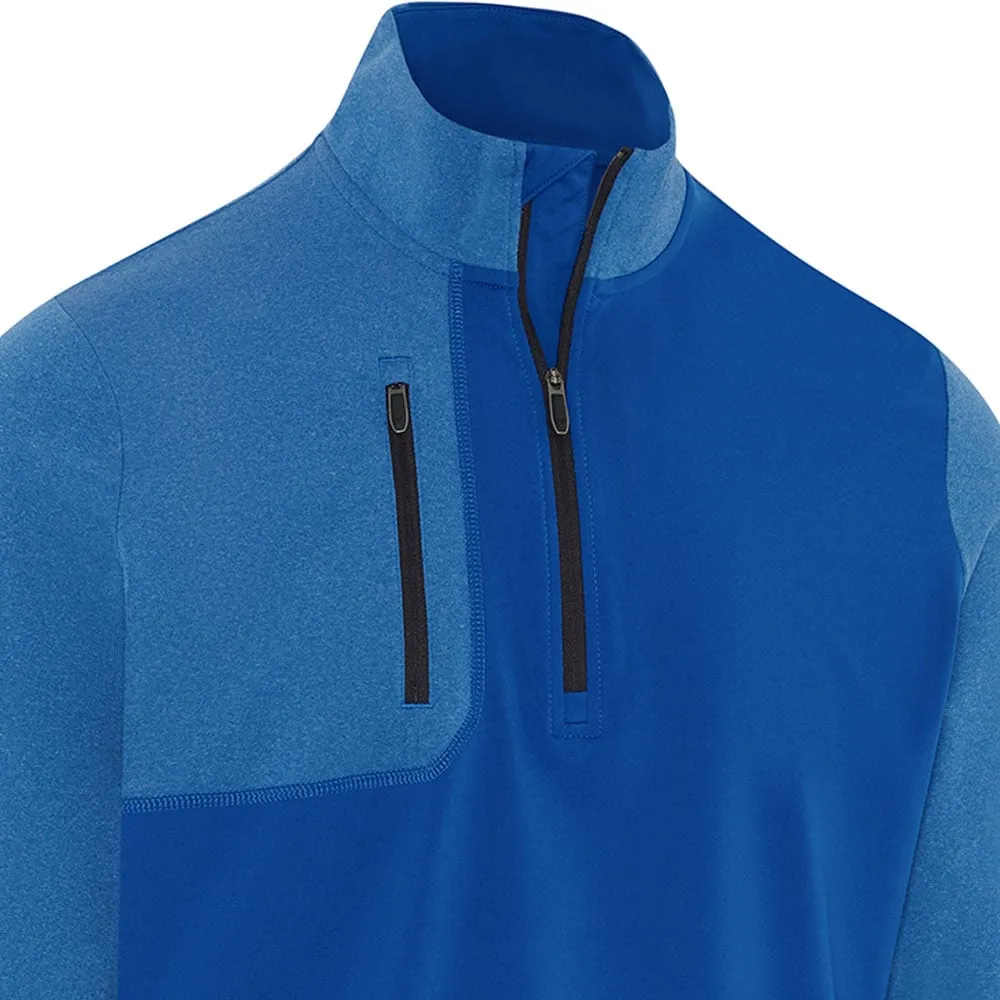 Callaway Aquapel Mixed Media 1/4 Zip Pullover - Light Lapis/Heather Unleash Your Power Made to Turn Heads