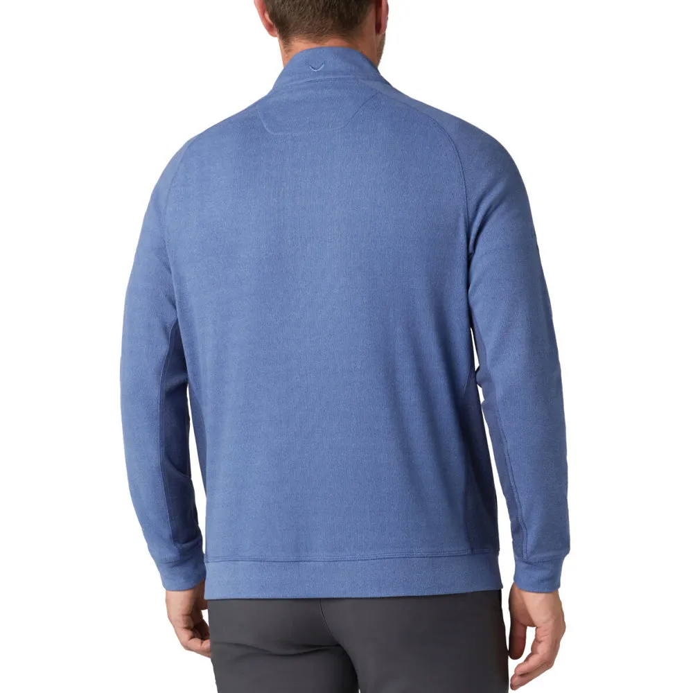 Feel the Energy Holiday Sale Callaway Brushed Rib 1/4 Zip Pullover - Peacoat Heather