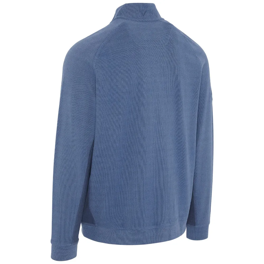 Autumn Sale Big Savings Callaway Brushed Rib 1/4 Zip Pullover - Peacoat Heather