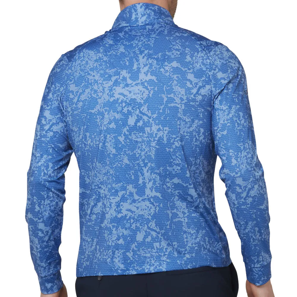 Walk Tall Not for the Ordinary Callaway Camo Print 1/4 Zip Pullover - Magnetic Blue