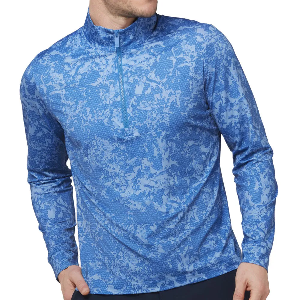 Callaway Camo Print 1/4 Zip Pullover - Magnetic Blue Loud Looks, Smooth Moves