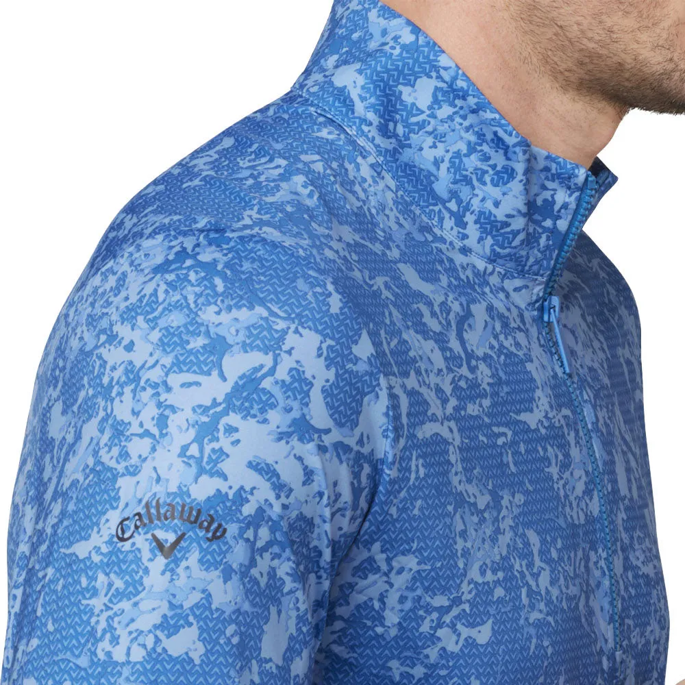 Callaway Camo Print 1/4 Zip Pullover - Magnetic Blue Empower Your Journey