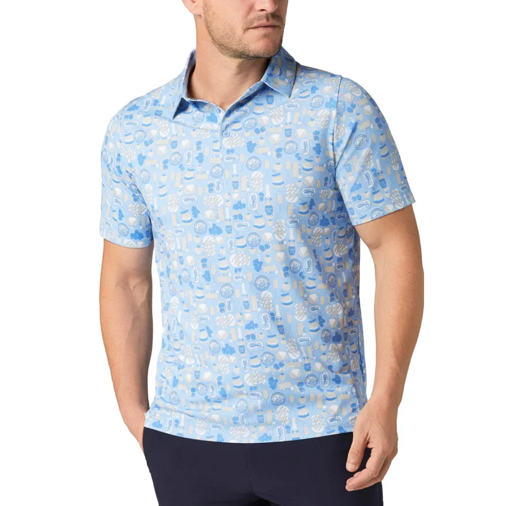 Callaway Celebration Feast Print Polo Shirt - Open Air Halloween Sale New Year's Eve Sale