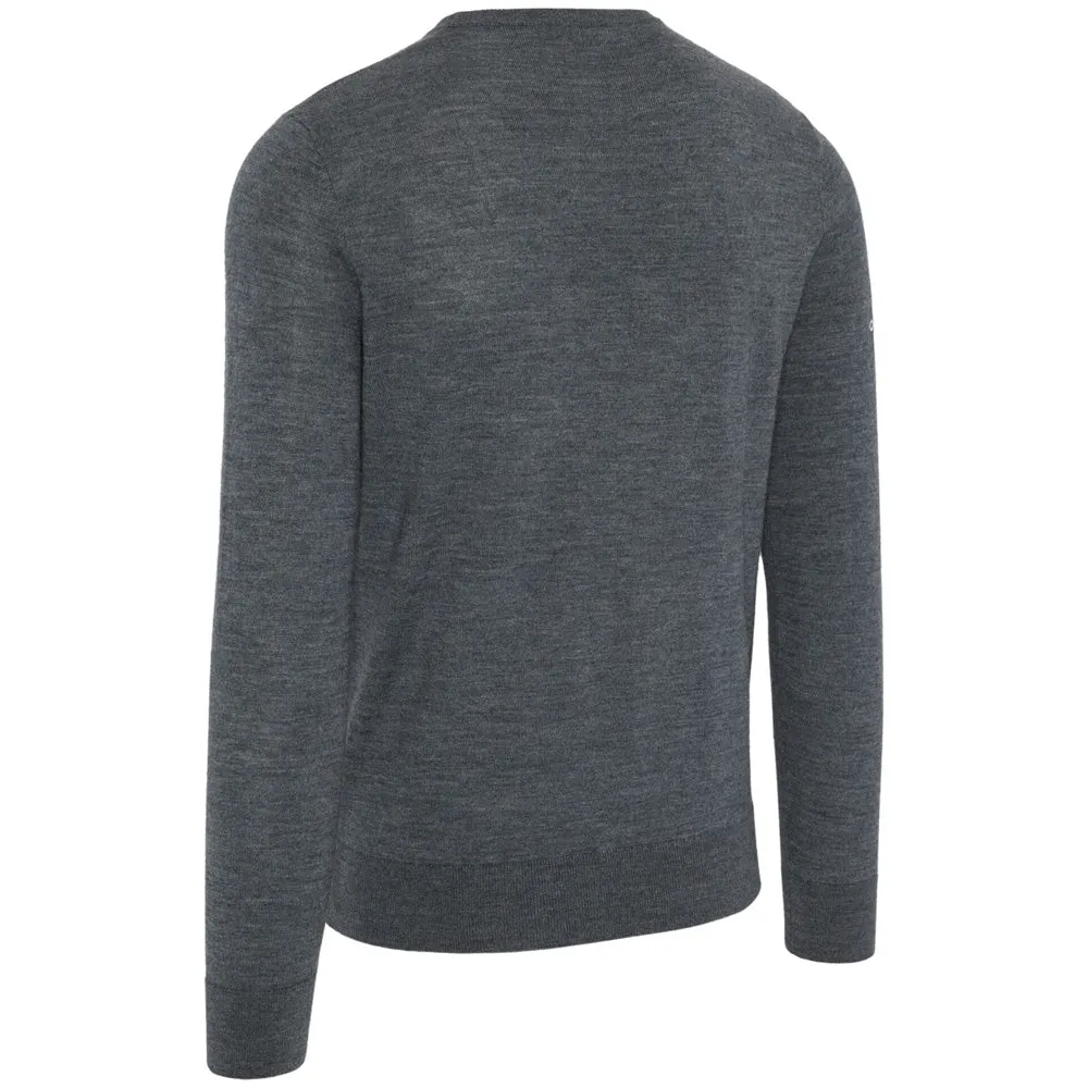 Fearlessly You Budget Friendly Callaway Crew Neck Merino Mix Sweater - Steel Heather