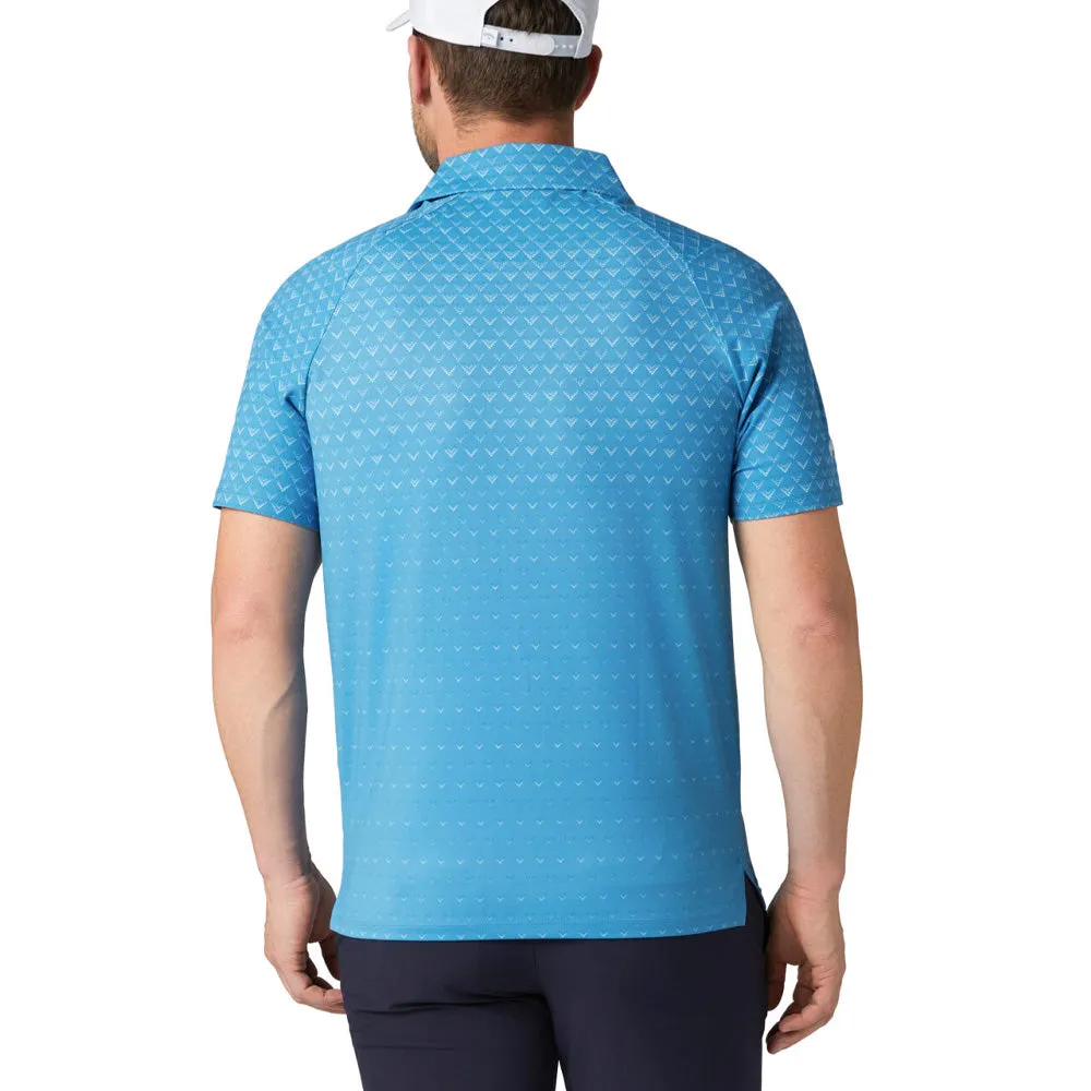 Callaway Engineered Chev Ombre Print Polo Shirt - Cendre Blue Redefine Classic