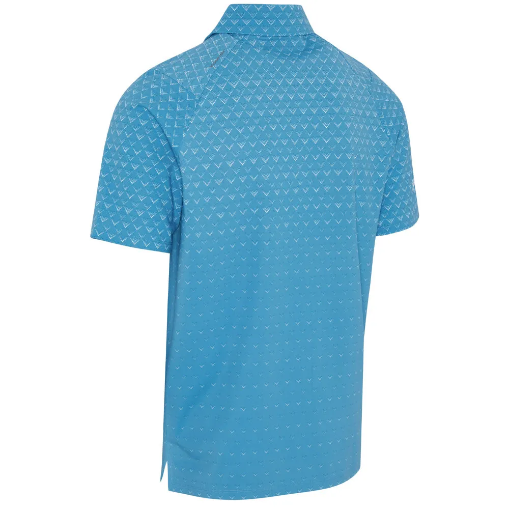 Father's Day Sale Callaway Engineered Chev Ombre Print Polo Shirt - Cendre Blue