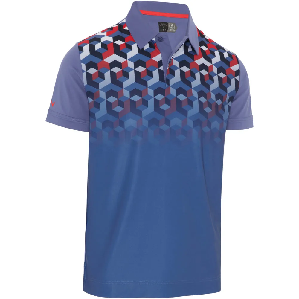 Easter Sale Economical Callaway Ombre 3D Chev Geo Polo Shirt - Bijou Blue