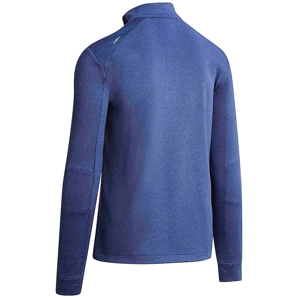 Step Into Strength Economical Callaway Pieced Waffle 1/4 Zip Fleece - Peacoat