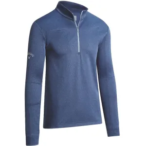 Stride with Confidence Command Attention Callaway Pieced Waffle 1/4 Zip Fleece - Peacoat