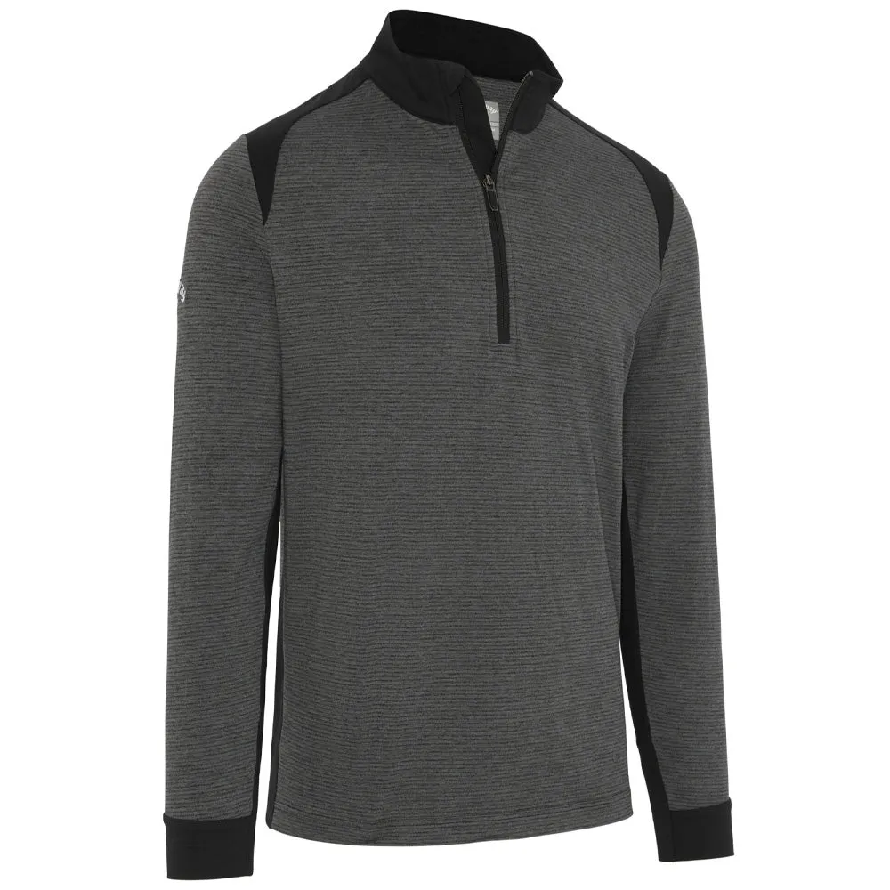 Autumn Sale Chase What Moves You Callaway Soft Touch Blocked 1/4 Zip - Black Heather